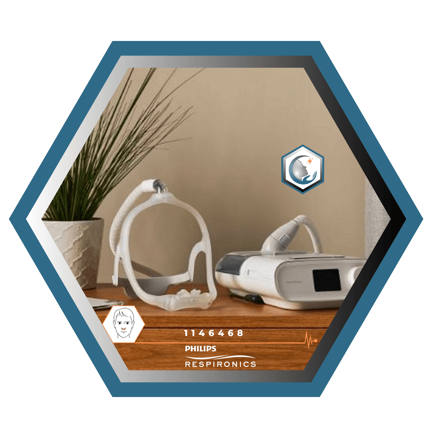 Philips Respironics-Dreamwear-Masque-CPAP-narinaire-FitPack-cadre-M-courroie-de-tête-avec-bras-enveloppes-en-tissus-coussins interchangeables-S-M-L-MW-1146468