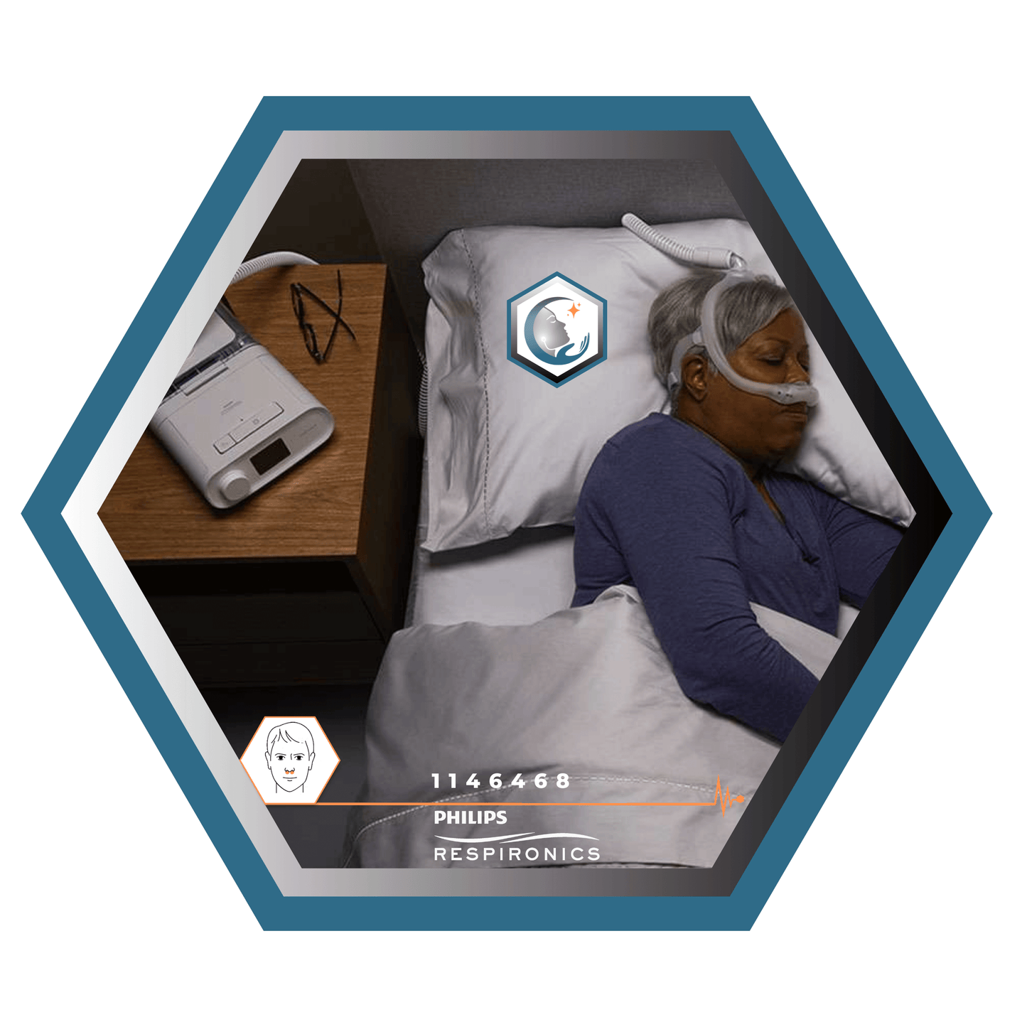 Philips-Respironics-Dreamwear-Masque-CPAP-narinaire-FitPack-cadre M- courroie-de-tête-avec-bras-enveloppes-en-tissus-coussins interchangeables-S-M-L-MW-1146468