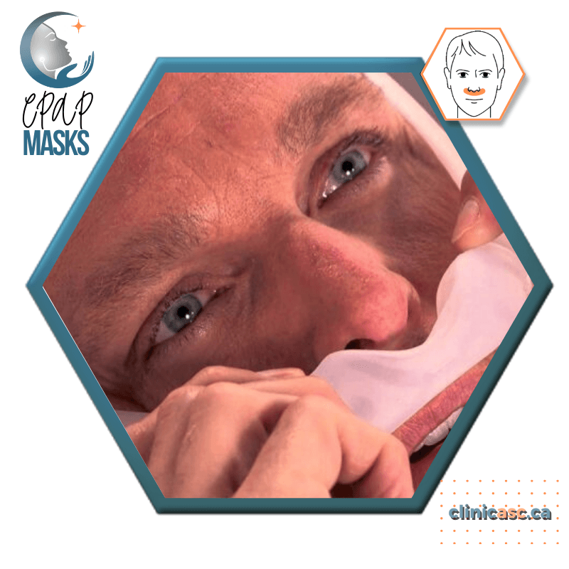 Philips DreamWear Masque CPAP sous-narinaire | Kit de départ: cadres S-M, Courroie de tête avec bras, coussins interchangeables S-M & enveloppe en tissu