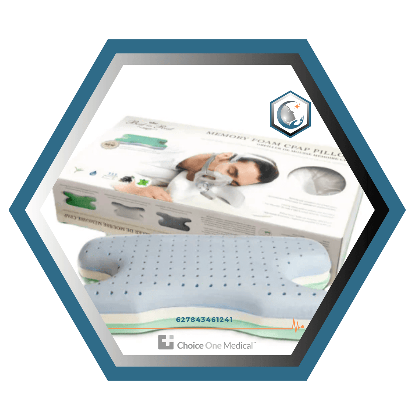 Choice one Medical | Best in Rest | Oreiller de Mousse Mémoire pour CPAP