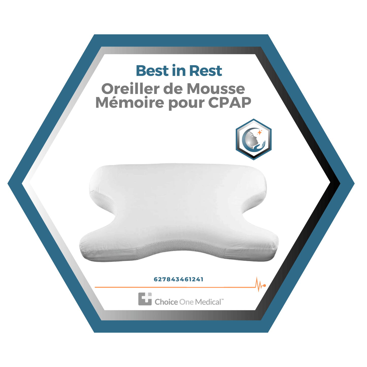 Choice one Medical | Best in Rest | Oreiller de Mousse Mémoire pour CPAP