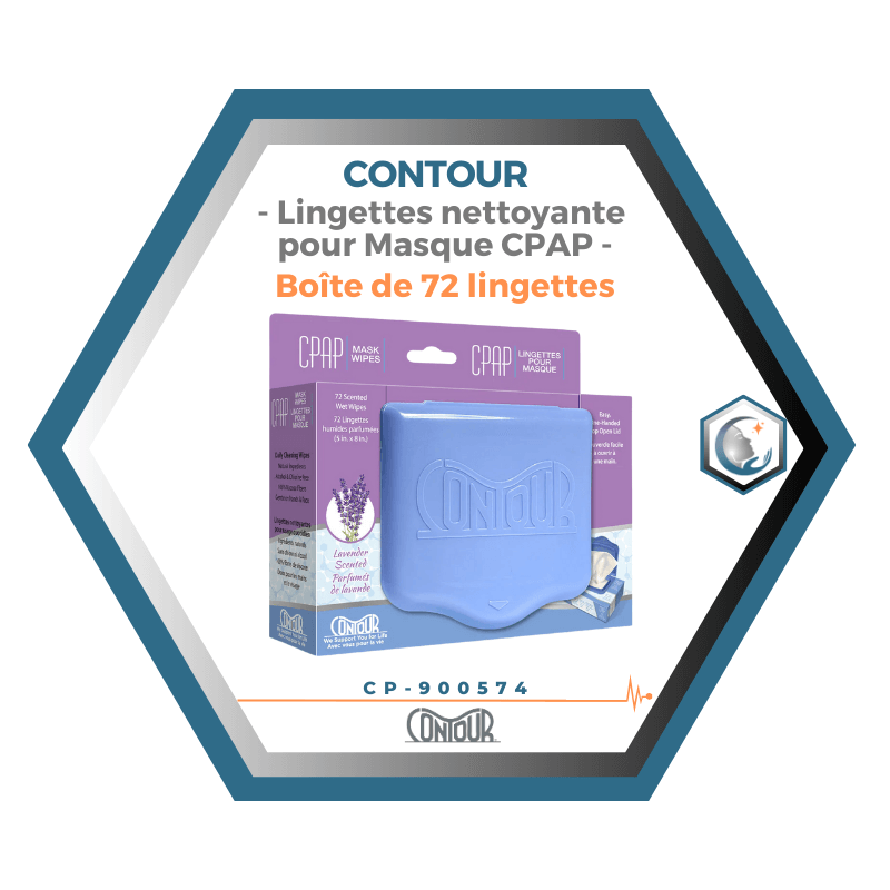 KEGO | Contour | Lingettes nettoyante pour Masque CPAP | Boîte de 72