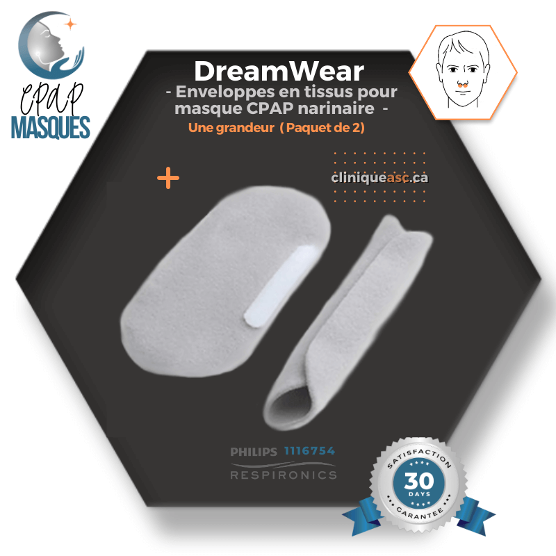 Philips DreamWear Masque CPAP narinaire | Starter Kit: cadres S-M, courroie de tête avec bras, coussins interchangeable S-M