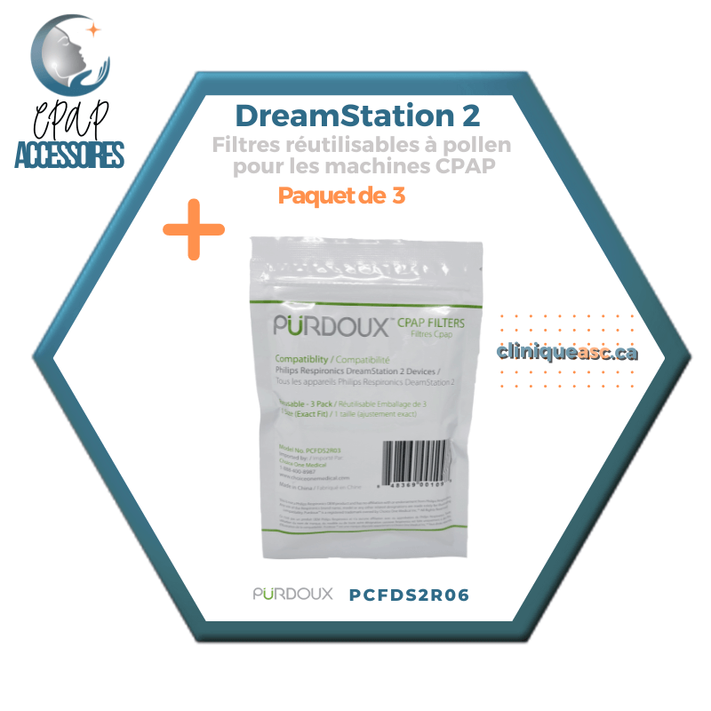 Pürdoux Filtres réutilisables à pollen pour machine CPAP | DreamStation 2