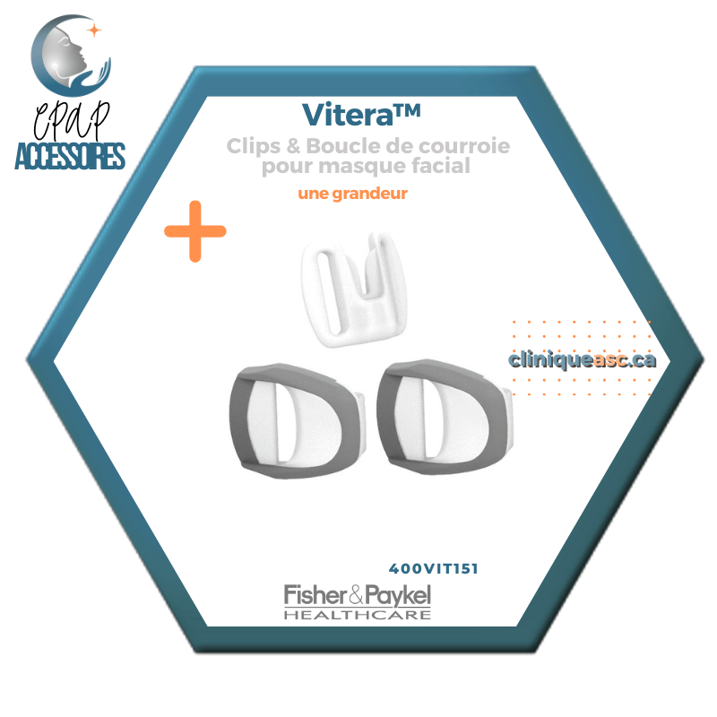 Fisher & Paykel Vitera™ Clips et boucle de courroie pour masque CPAP facial