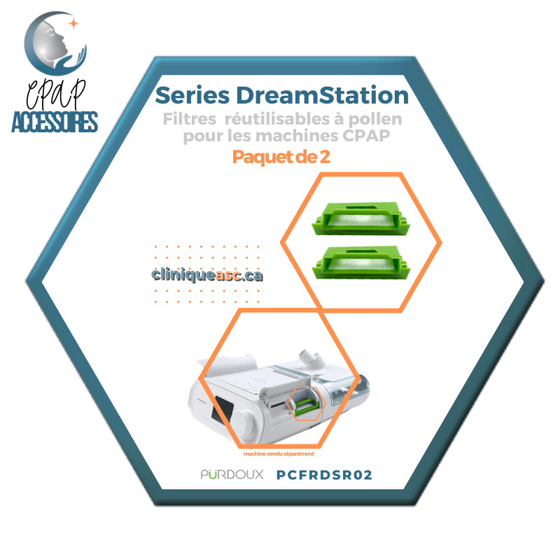 Pürdoux Filtres réutilisables à pollen pour machine CPAP | Series DreamStation