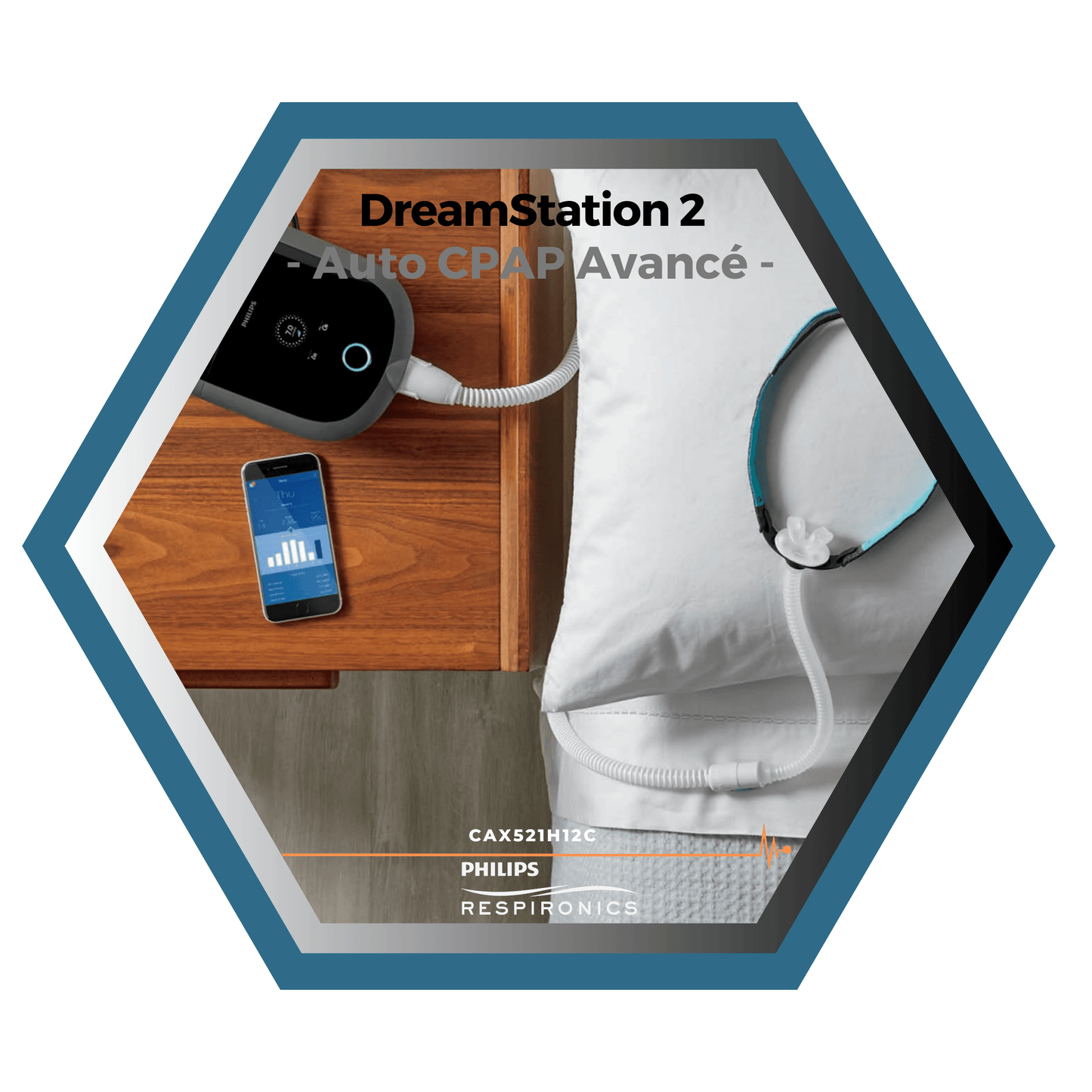 Philips Respironics | DreamStation 2 | Auto CPAP Avancé PFLEX | humidificateur, filtres, tube standard et sac de transport