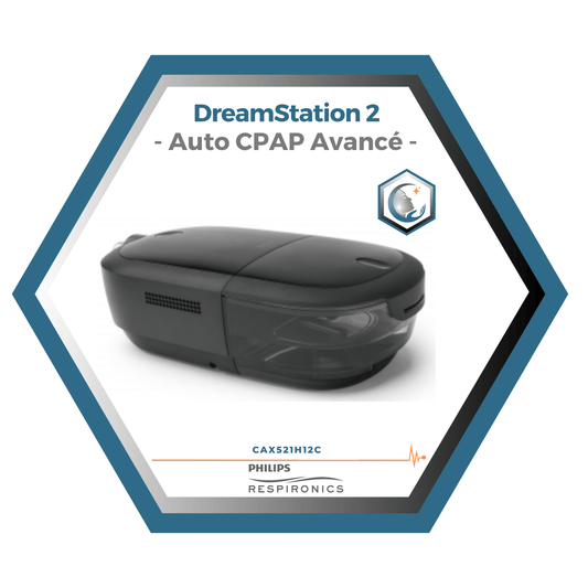 Philips Respironics | DreamStation 2 | Auto CPAP Avancé PFLEX | humidificateur, filtres, tube standard et sac de transport-CAX521H12C