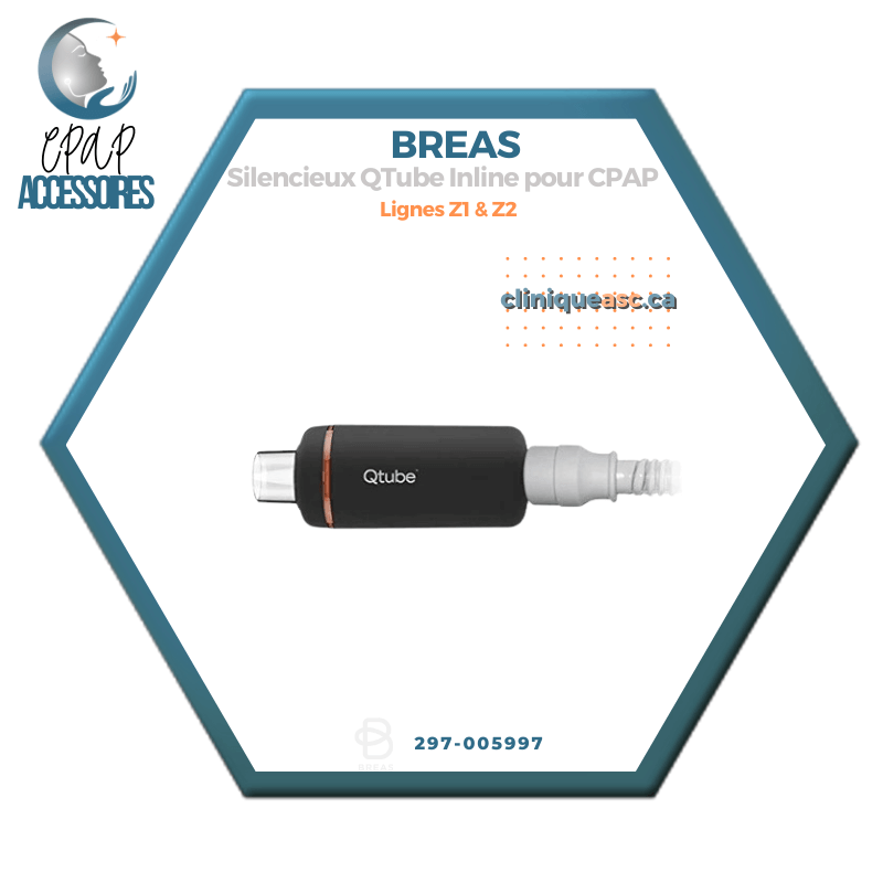Breas silencieux QTube Inline pour CPAP | Lignes Z1 & Z2