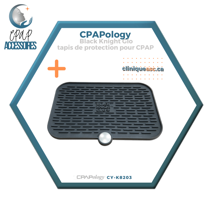 CPAPology | Black Knight Glo | Tapis de protection pour CPAP