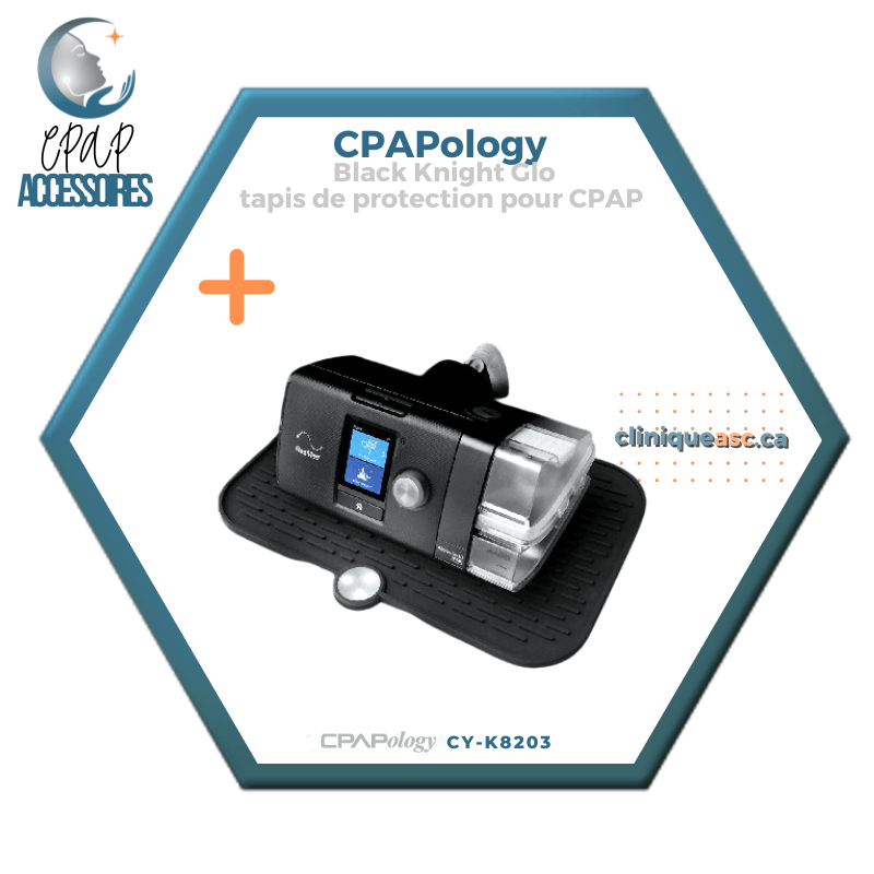 CPAPology | Black Knight Glo | Tapis de protection pour CPAP