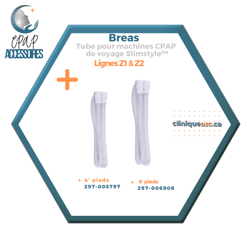 Breas Slimstyle™ Tube pour machines de voyage CPAP | Lignes Z1 & Z2