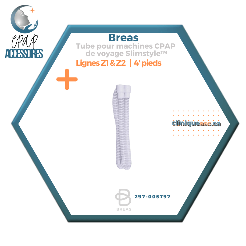 Breas Slimstyle™ Tube pour machines de voyage CPAP | Lignes Z1 & Z2