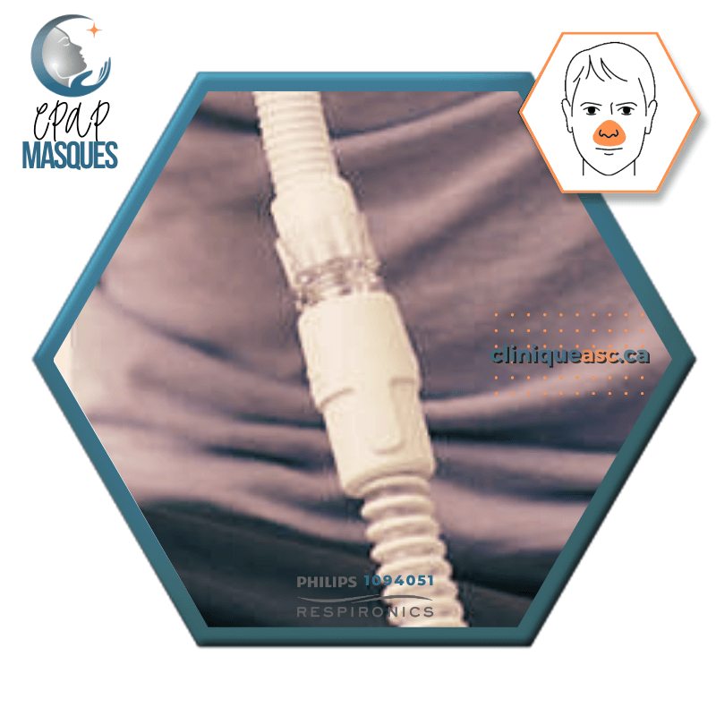 Philips Wisp Masque CPAP nasal | Kit d'ajustement: cadre de tissus, courroie, clips, tube & coussins interchangeables P-SM-L-XL