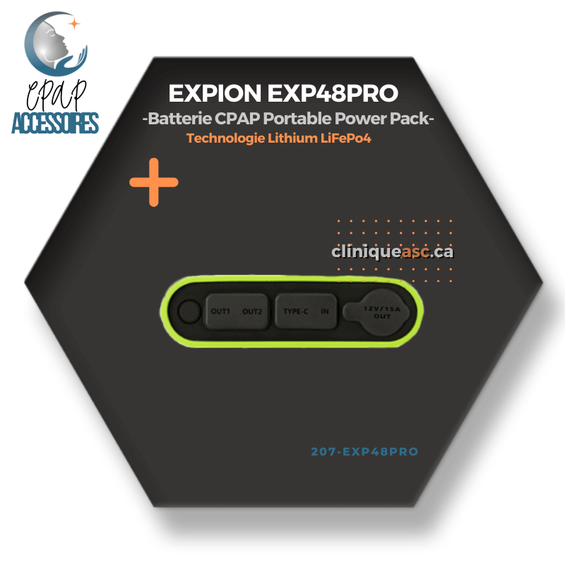 EXPION EXP48PRO Batterie CPAP Portable Power Pack | Technologie Lithium LiFePo4