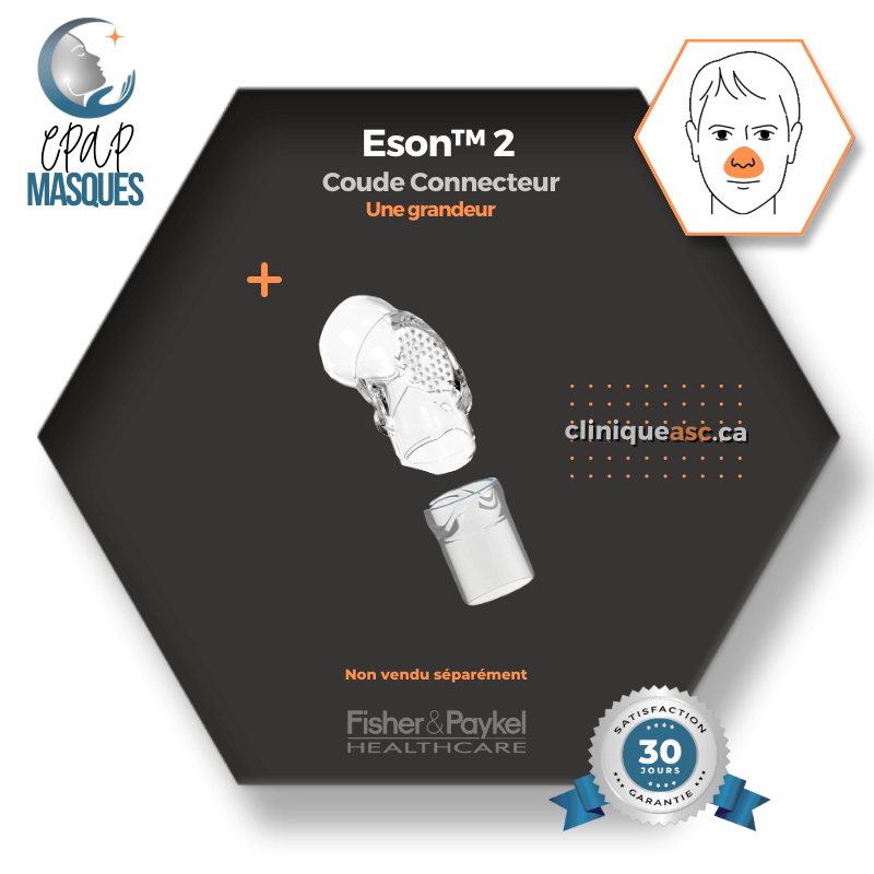Fisher & Paykel Eson™ 2 Masque CPAP nasal | Courroie jumelé avec choix de coussins & clips