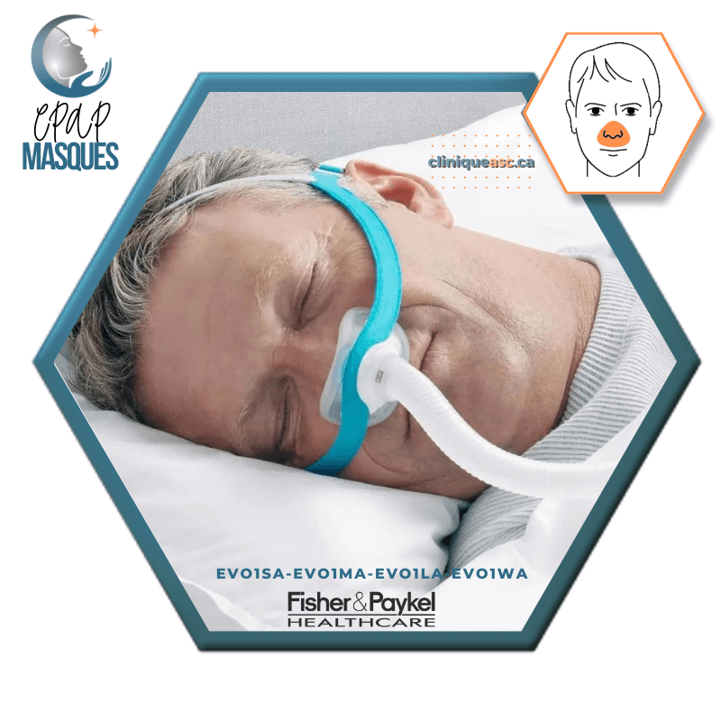 Fisher & Paykel Evora™ Masque CPAP nasal | FitPack: courroie, tube & choix de coussins S-M-L-MW