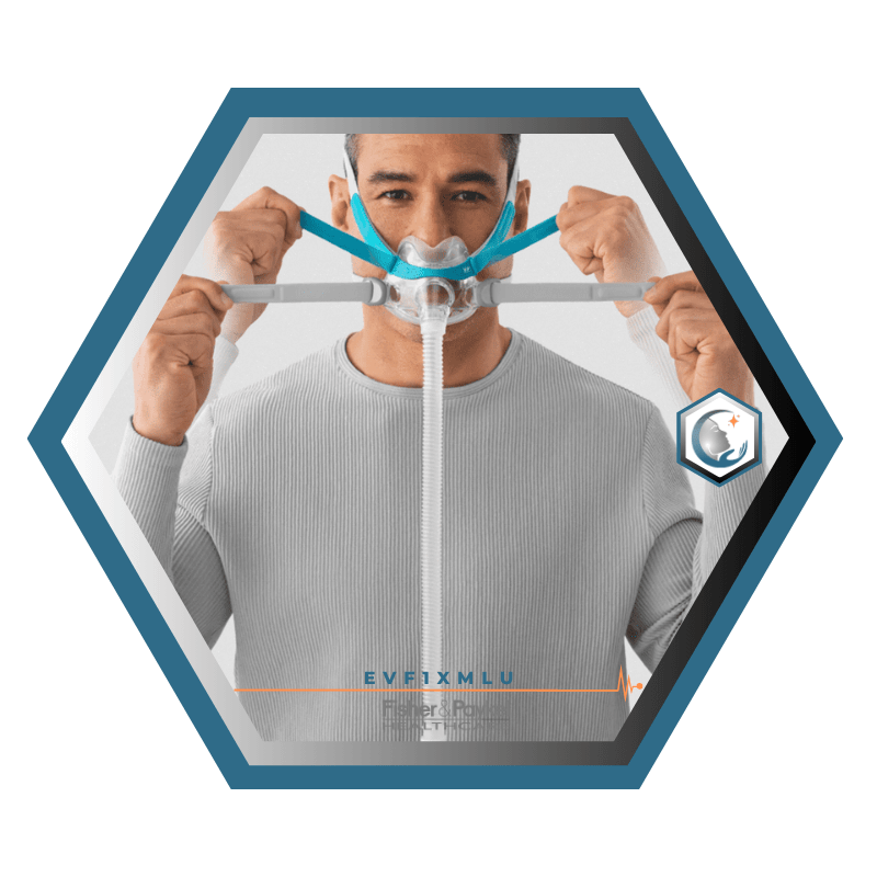 Fisher & Paykel | Evora™ | Masque Facial CPAP | FitPack Modèle U: Courroie, cadre,attaches, coussins XS,SM,L tube & raccord -EVF1XMLU