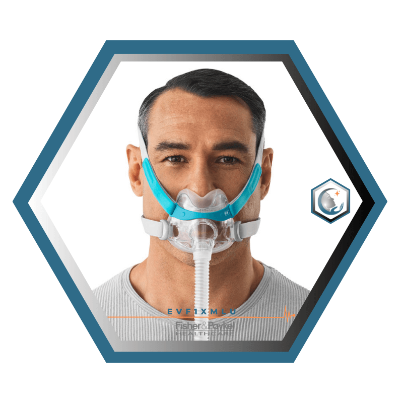 Fisher & Paykel | Evora™ | Masque Facial CPAP | FitPack Modèle U: Courroie, cadre,attaches, coussins XS,SM,L tube & raccord -EVF1XMLU