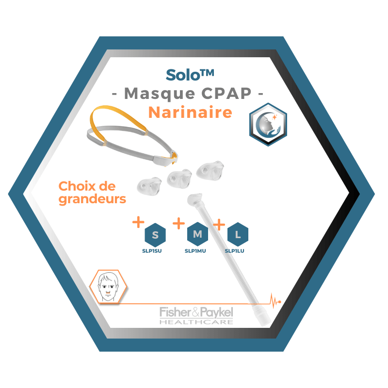 Fisher & Paykel | SOLO™ | Masque CPAP narinaire| S,M,L