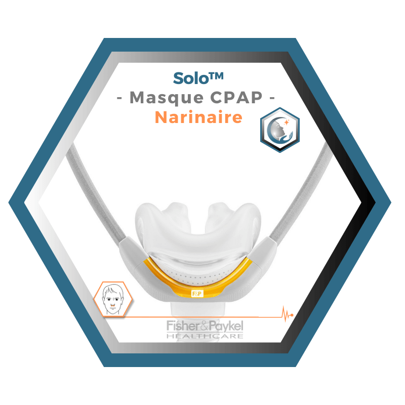 Fisher & Paykel | SOLO™ | Masque CPAP narinaire| S,M,L