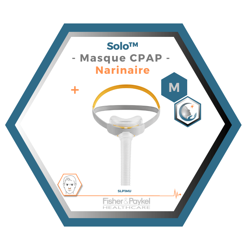 Fisher & Paykel | SOLO™ | Masque CPAP narinaire| S,M,L