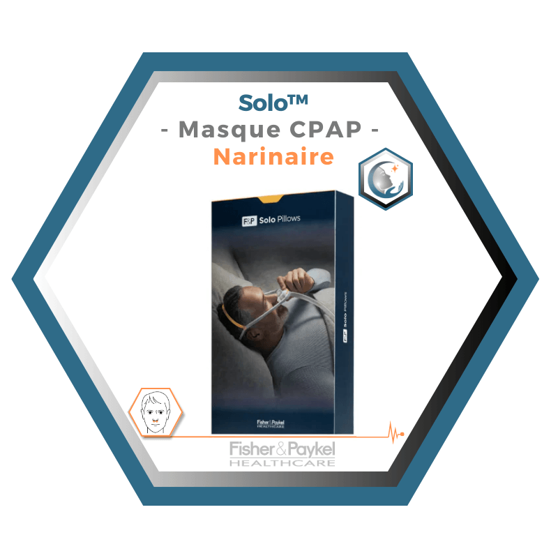 Fisher & Paykel | SOLO™ | Masque CPAP narinaire| S,M,L