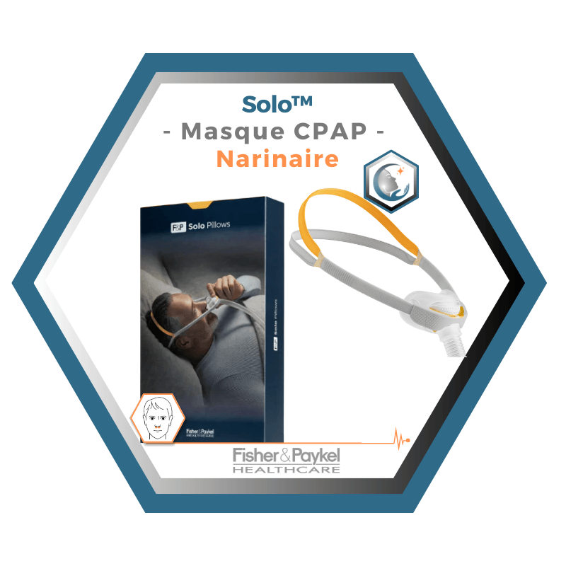 Fisher & Paykel | SOLO™ | Masque CPAP narinaire| S,M,L