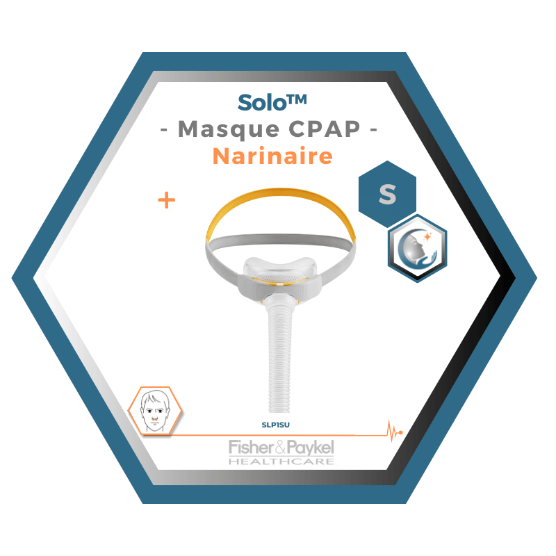 Fisher & Paykel | SOLO™ | Masque CPAP narinaire| S,M,L