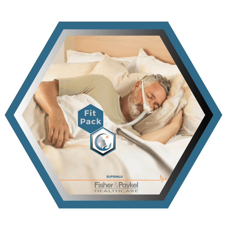 Fisher & Paykel | SOLO™ | Masque CPAP narinaire | FitPack: courroie, tube & coussins interchangeables S,M,L