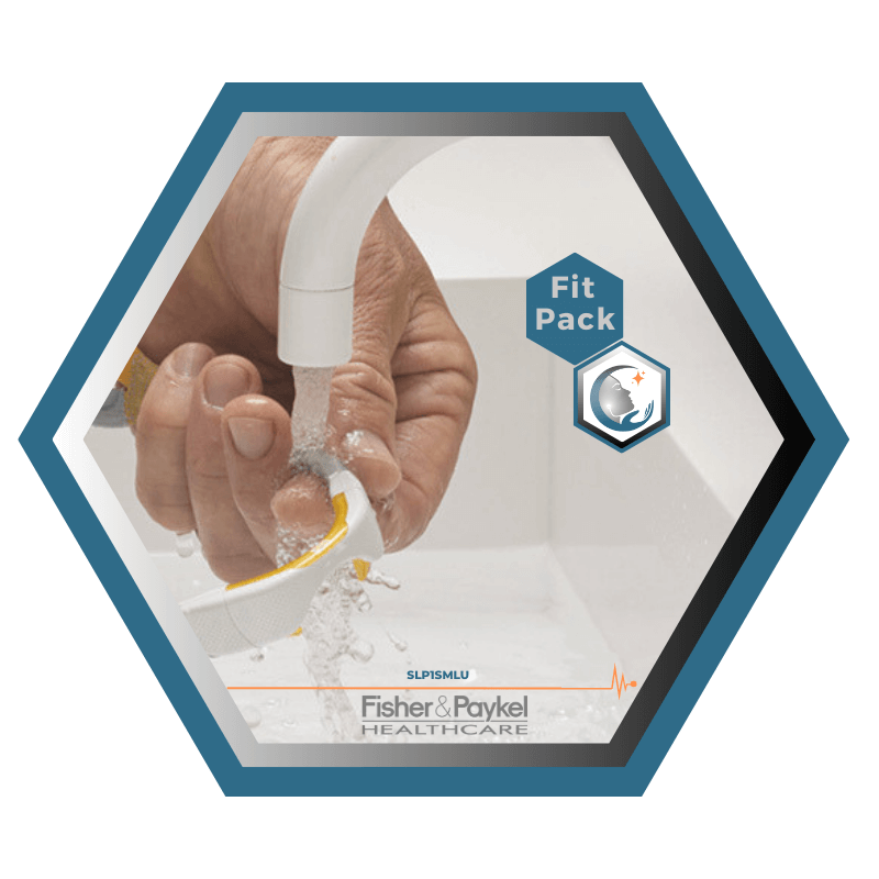 Fisher & Paykel | SOLO™ | Masque CPAP narinaire | FitPack: courroie, tube & coussins interchangeables S,M,L