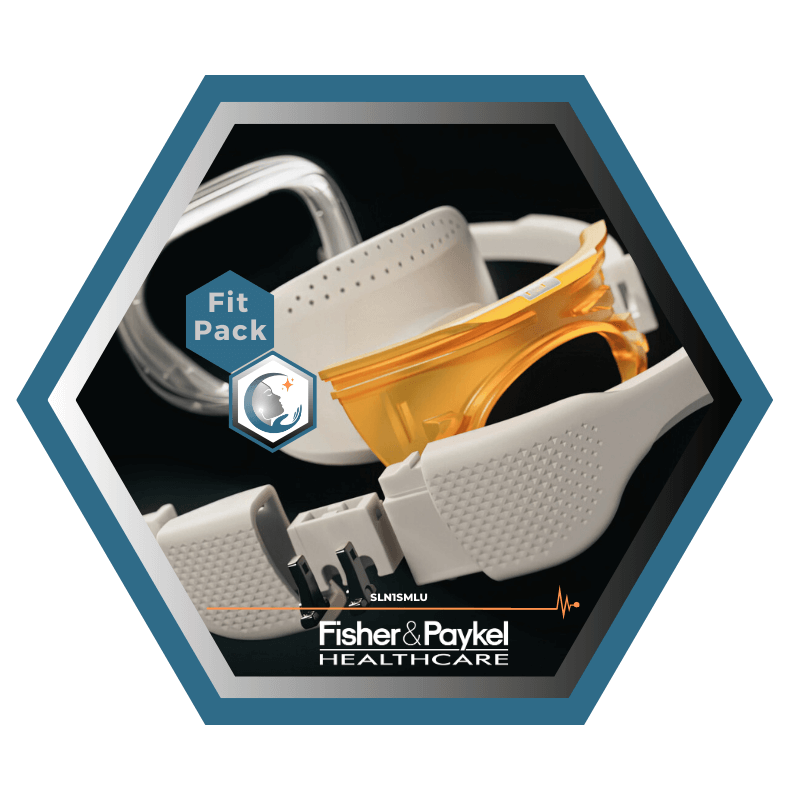Fisher & Paykel | SOLO™ | Masque CPAP nasal | FitPack: courroie, tube & coussins interchangeables S,M,L