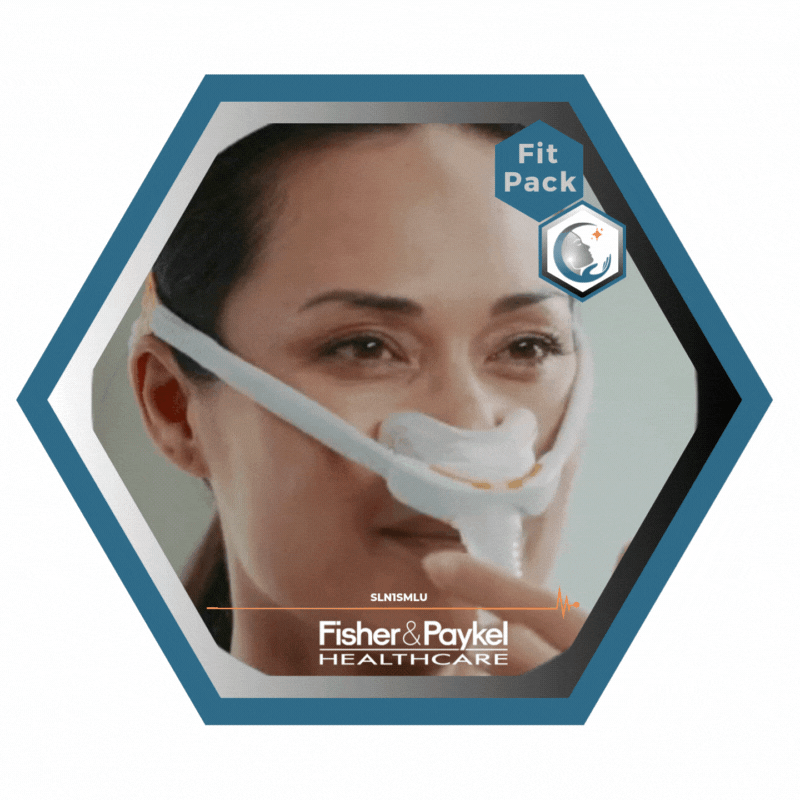 Fisher & Paykel | SOLO™ | Masque CPAP nasal | FitPack: courroie, tube & coussins interchangeables S,M,L