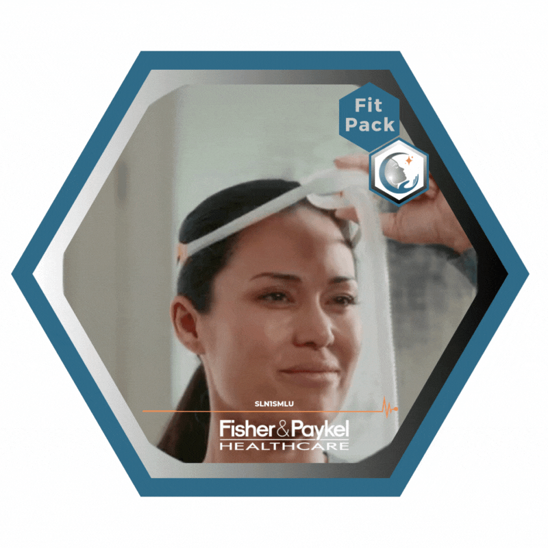 Fisher & Paykel | SOLO™ | Masque CPAP nasal | FitPack: courroie, tube & coussins interchangeables S,M,L