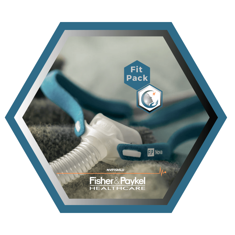 Fisher & Paykel | Nova Micro™ | Masque CPAP narinaire | FitPack:courroie, tube & coussins interchangeables S,M,L-NVP1SMLU