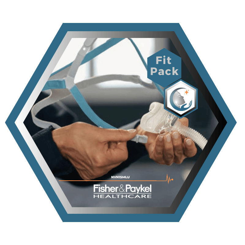 Fisher & Paykel | Nova Micro™ | Masque CPAP Nasal | FitPack: courroie, tube & coussins interchangeables S,M,L-NVN1SMLU