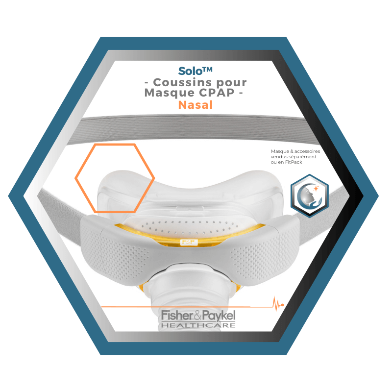 Fisher & Paykel | SOLO™ | Coussins pour Masque CPAP nasal | S,M,L,W