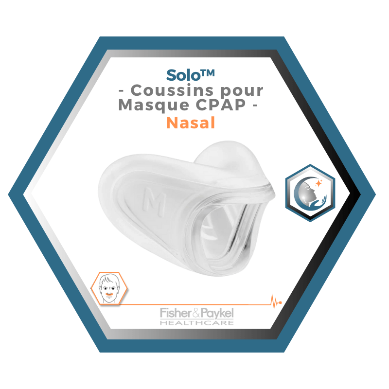 Fisher & Paykel | SOLO™ | Coussins pour Masque CPAP nasal | S,M,L,W