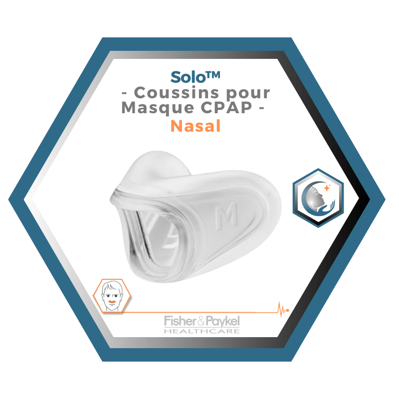 Fisher & Paykel | SOLO™ | Coussins pour Masque CPAP nasal | S,M,L,W