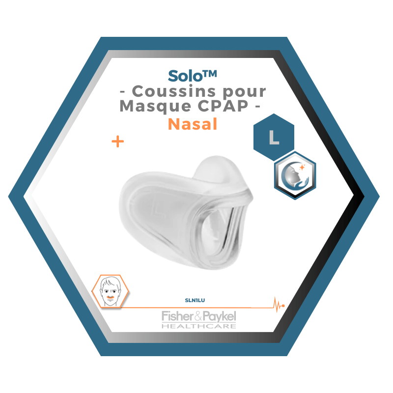 Fisher & Paykel | SOLO™ | Coussins pour Masque CPAP nasal | S,M,L,W