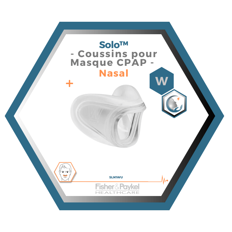Fisher & Paykel | SOLO™ | Coussins pour Masque CPAP nasal | S,M,L,W