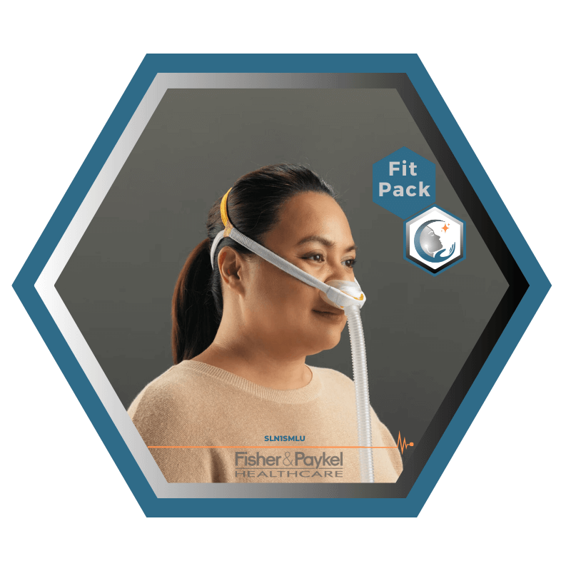 Fisher & Paykel | SOLO™ | Masque CPAP nasal | FitPack: courroie, tube & coussins interchangeables S,M,L