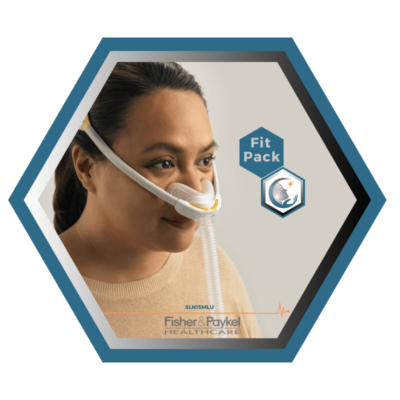 Fisher & Paykel | SOLO™ | Masque CPAP nasal | FitPack: courroie, tube & coussins interchangeables S,M,L