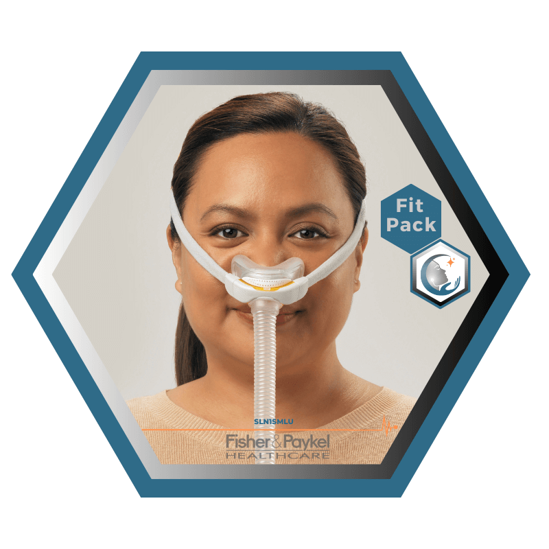 Fisher & Paykel | SOLO™ | Masque CPAP nasal | FitPack: courroie, tube & coussins interchangeables S,M,L