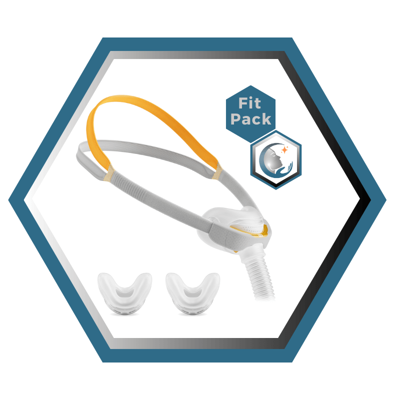 Fisher & Paykel | SOLO™ | Masque CPAP nasal | FitPack: courroie, tube & coussins interchangeables S,M,L
