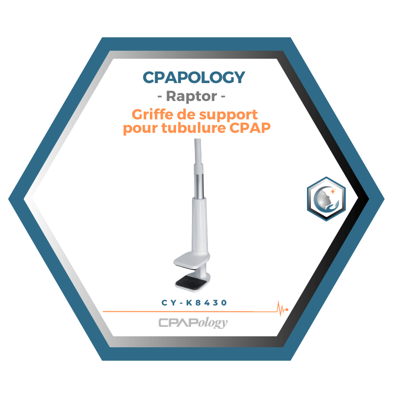 CPAPology | Raptor | Griffe de support pour tubulure CPAP