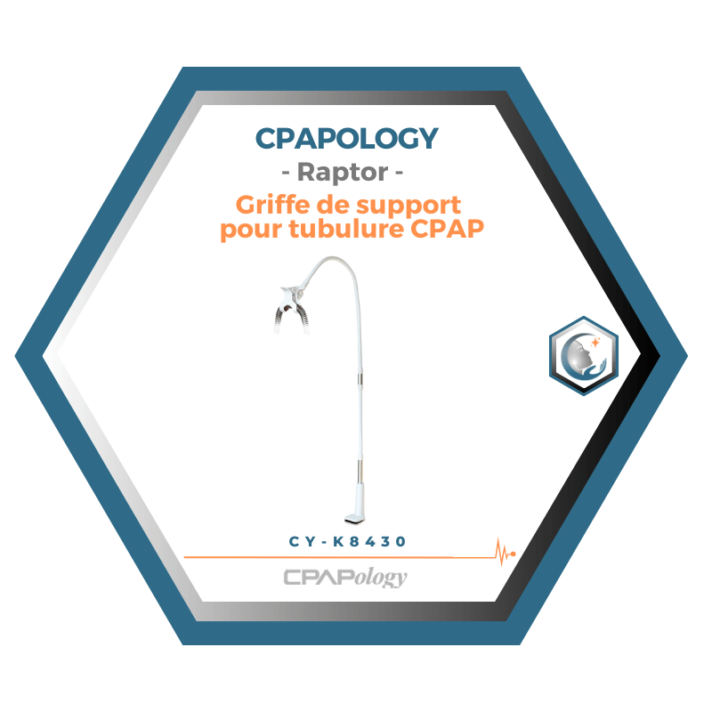 CPAPology | Raptor | Griffe de support pour tubulure CPAP