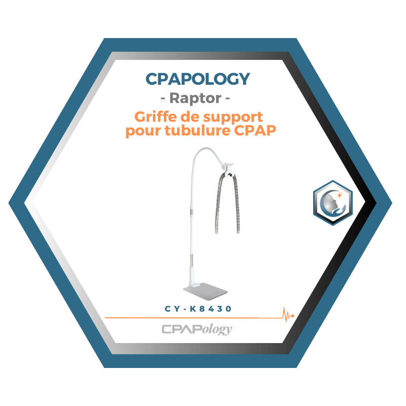 CPAPology | Raptor | Griffe de support pour tubulure CPAP