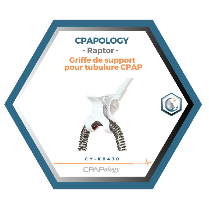CPAPology | Raptor | Griffe de support pour tubulure CPAP