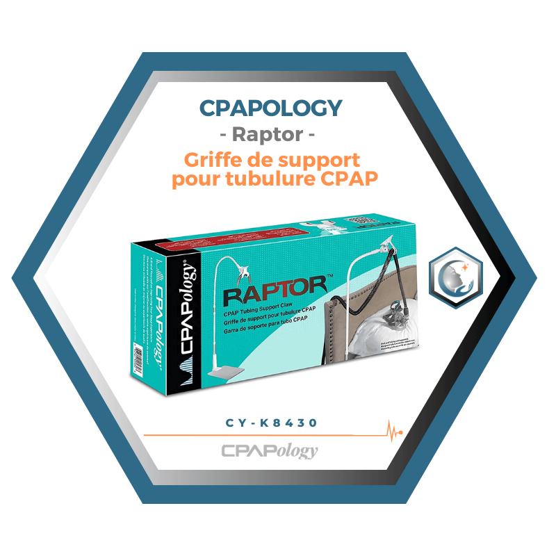 CPAPology | Raptor | Griffe de support pour tubulure CPAP